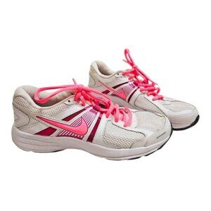 Nike Womens Running Shoes Sz 7.5 White &‎ Pink Mesh Athletic Sneakers Active